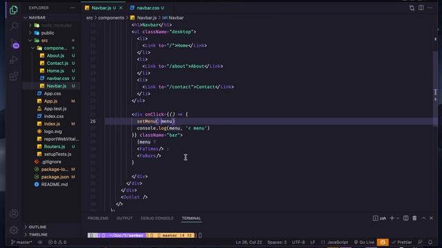Tutorial Navbar Responsive -React Js смотреть онлайн
