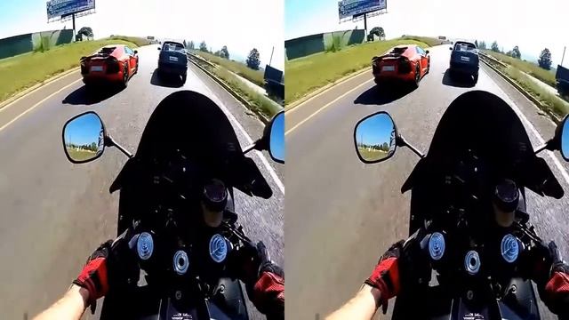 VR VIDEO/Сумашедшая гонка YAMAHA vs LAMBORGINI смотреть онлайн