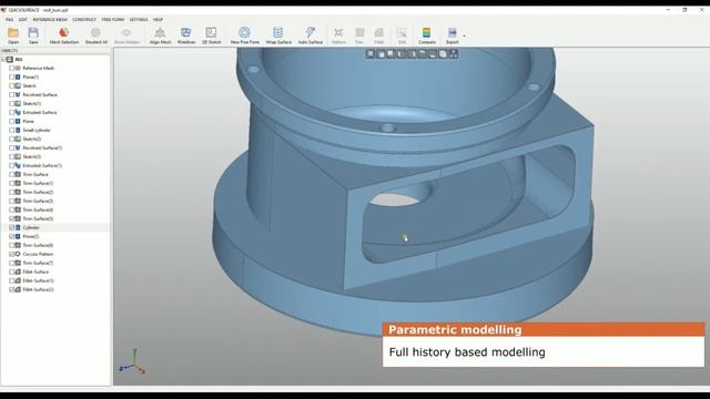 QUICKSURFACE Scan to CAD Software Features Overview смотреть онлайн