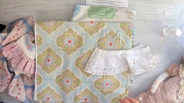 Использование тканей с крупным рисунком в оформлении одежды для кукол. смотреть онлайн