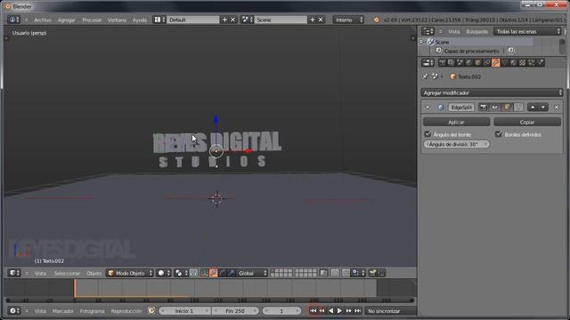 Caída de Texto 3D en Blender смотреть онлайн