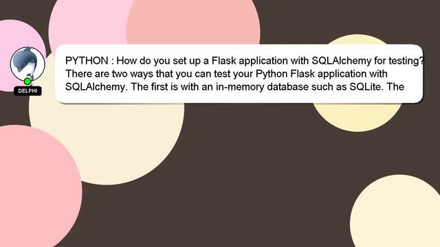 PYTHON : How do you set up a Flask application with SQLAlchemy for testing? смотреть онлайн