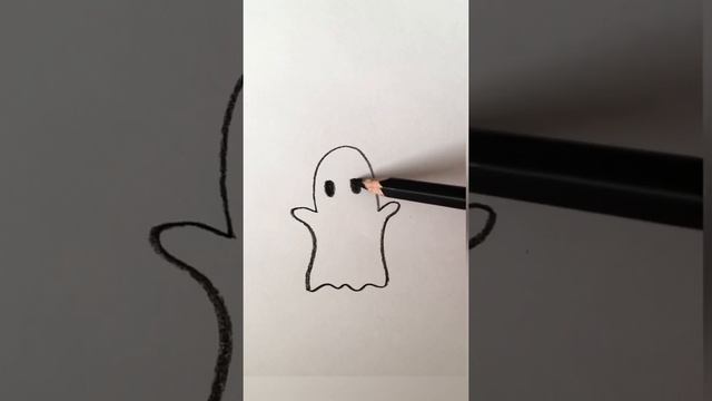 Туториал : как нарисовать привидение ✏️ простые уроки рисования смотреть онлайн