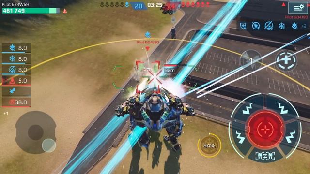New Energy Weapon FAINTER War Robots Test Server Gameplay смотреть онлайн