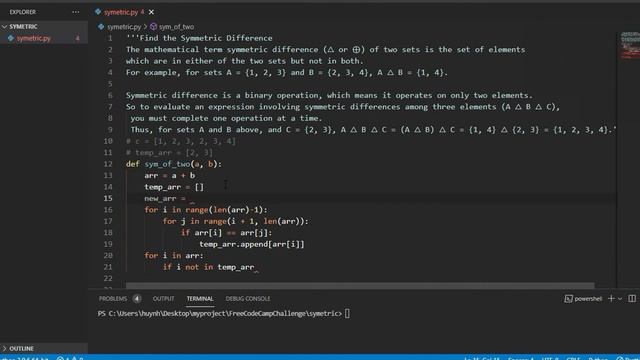 Challenge 05 find symmetric difference - freecodecamp смотреть онлайн