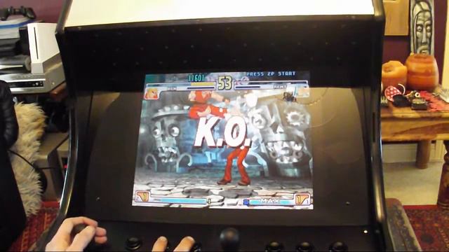 Mame Bartop Acade Machine Playing Street Fighter 3 3rd Strike смотреть онлайн