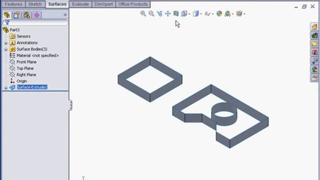 How to Work With Planar Surfaces SOLIDWORKS Tutorials Surface Design & Modeling смотреть онлайн