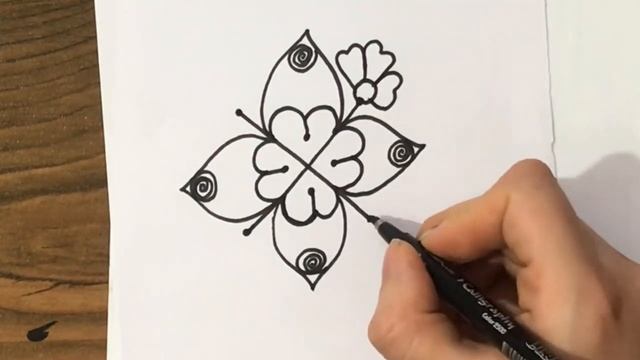 How to draw beautiful drawing with 4 points || easy dots drawing || dot drawing tutorial смотреть онлайн