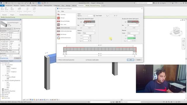 04-How To | Add Rebar/Reinforcement In Beam | Revit Structure | Add Rebar Using Revit Extension |