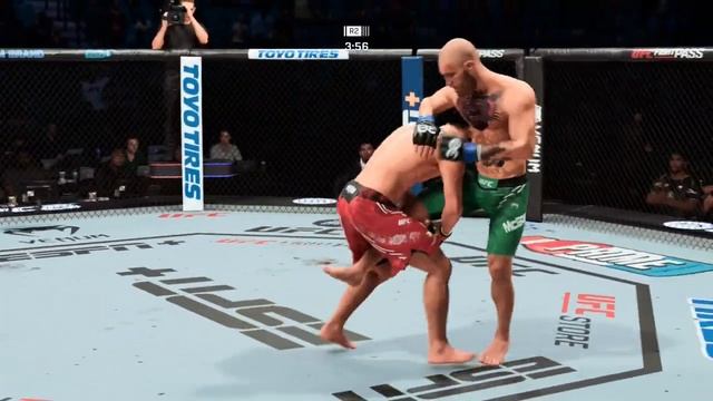 Khabib Nurmagomedov vs Conor McGregor FULL FIGHT - UFC 5 AI Simulation смотреть онлайн