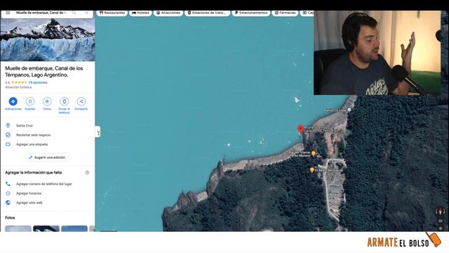 Glaciar Perito Moreno Argentina.GUIA DE VIAJE Google maps. смотреть онлайн