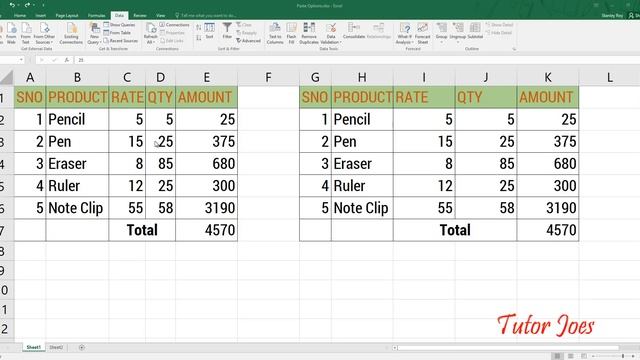 Paste Special features in Microsoft Excel 2016 in Tamil смотреть онлайн