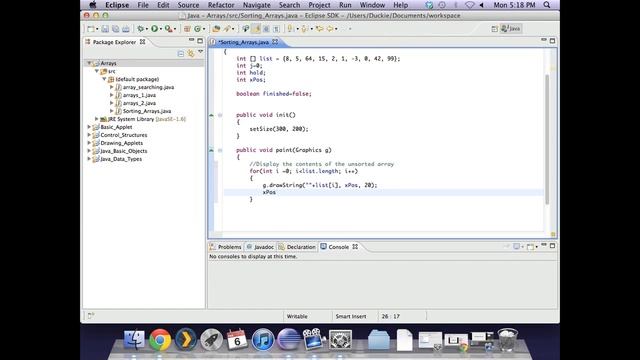Applet - Sorting an Integer or String Array смотреть онлайн