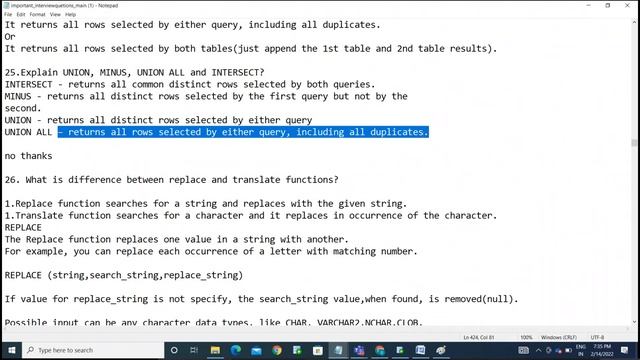 Set operators in Oracle|| Hierarchical operators in sql смотреть онлайн