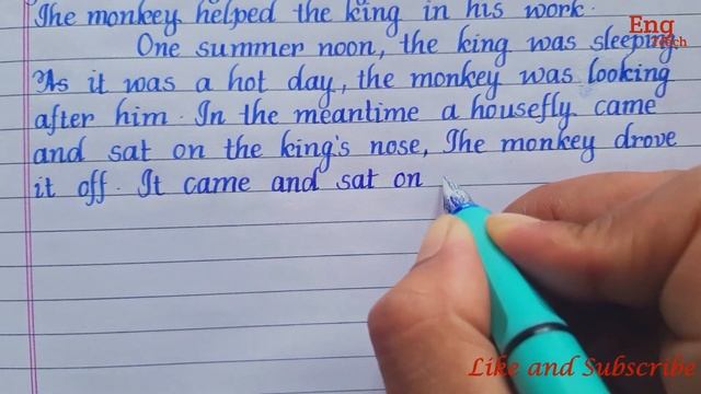 Story: A King and a Monkey| Story writing | English writing | Writing | moral story | Eng Teach смотреть онлайн