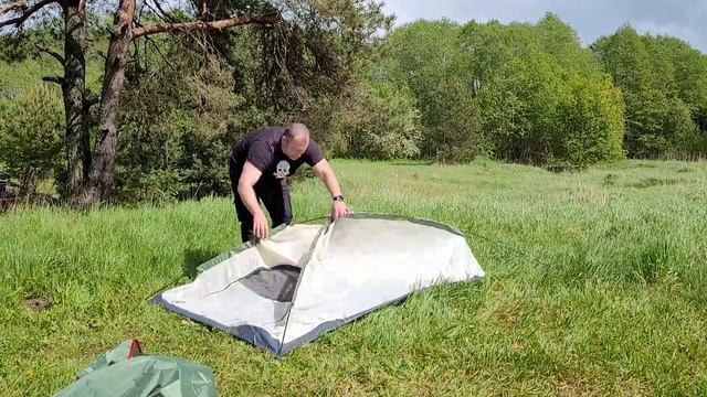 Палатка 2-местная Outventure DOME 2 14 секунд монтажа. смотреть онлайн