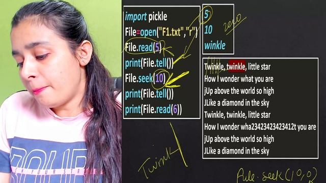 use of seek() & tell() with examples | File Handling | CBSE Class12 - CS смотреть онлайн