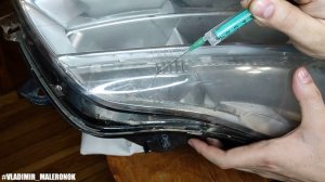 Клеим трещину на фаре из оргстекла (дихлорэтан + эпоксидка) / Opel Insignia headlight repair