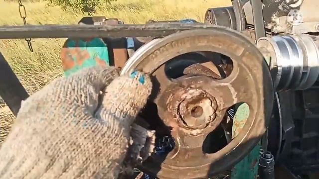 Установка второго двигателя на минитрактор под роторную косу, убираем угловой редуктор.