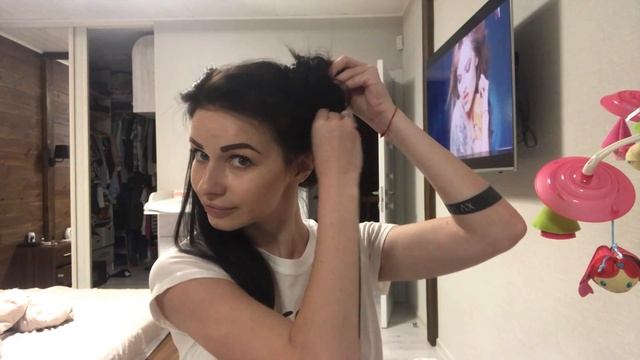 Быстрая прическа . Дульки . Прическа за 3 минуты . смотреть онлайн