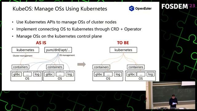 FOSDEM 2023 - KubeOS, A Container OS Based on openEuler смотреть онлайн