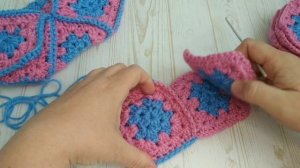 Тапочки крючком из "бабушкиных квадратов" #саднадежды #тапочкикрючком