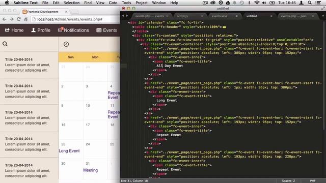 0212 Events JSON Data Admin Interface Design and UI Tutorial смотреть онлайн