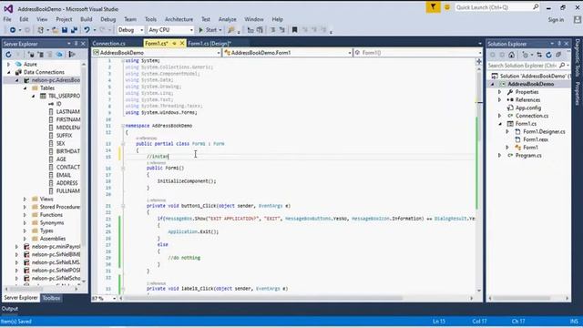 Part 2 - Address Book Database Design using c#.net and SQL Server смотреть онлайн