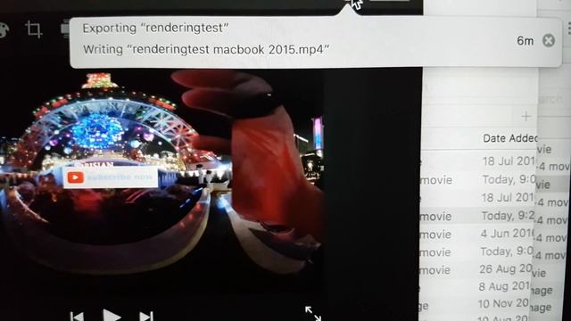 Macbook Pro Touch Bar 2016 Vs 2015 Imovie Speed Test