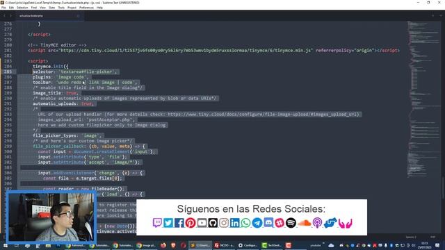 COMO CONFIGURAR TINYMCE PARA SUBIR IMÁGENES DESDE LA PC смотреть онлайн