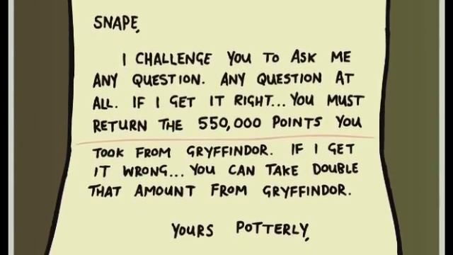 ВЫЗОВ СНЕЙПУ!!!ГАРРИ ПОТТЕР И ОТВЕТ НА ГЛАВНЫЙ ВОПРОС  ЖИЗНИ!!