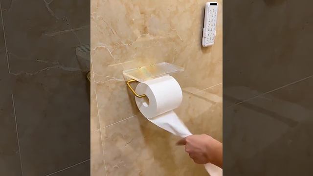 Золотой держатель для туалетной бумаги с полкой смотреть онлайн