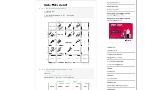 Scatter Matrix plot in R | 5000+ end-to-end notebooks @ https://setscholars.net смотреть онлайн