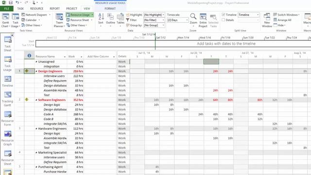 MS Project 2013 15 Resource leveling смотреть онлайн