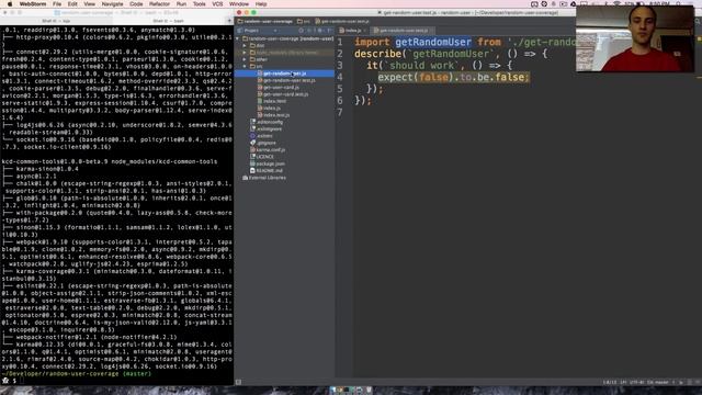 ES6, Webpack, Karma, and Code Coverage смотреть онлайн