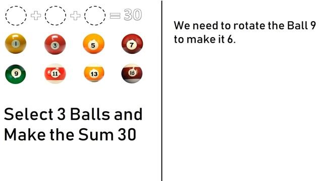 Select 3 Balls to Make the Sum 30 смотреть онлайн