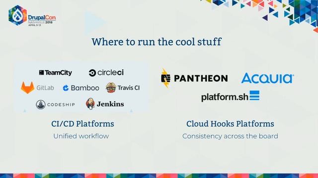 DrupalCon Nashville 2018: Continuous Integration Nirvana: Tricks to Reach Heavenly Automation смотреть онлайн