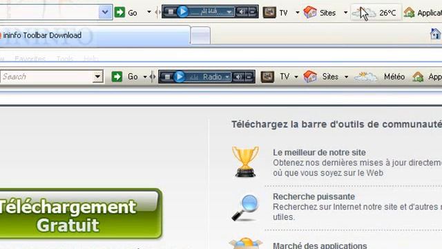 La barre d'outils ININFO TOOLBAR смотреть онлайн
