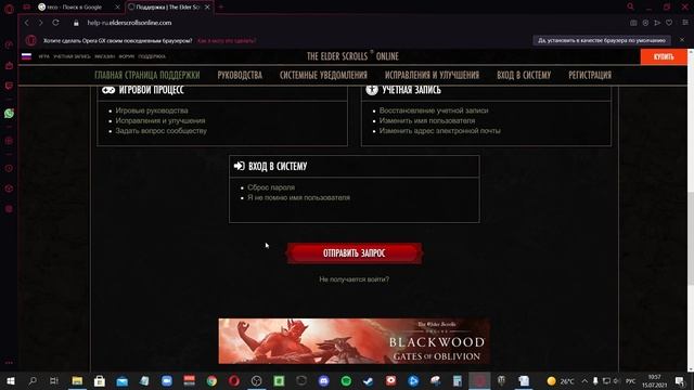 КАК ПИСАТЬ В ТЕХПОДДЕРЖКУ ??? The Elder Scrolls Online // BLACKWOOD // TESO // смотреть онлайн