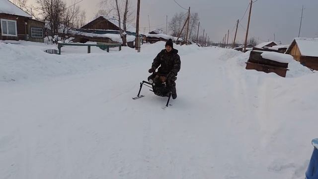 снегокат из бензопилы своими руками часть 2 .обновление. смотреть онлайн