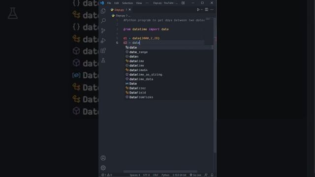 Days Between Two Dates using datetime module | Python Pprogramming смотреть онлайн
