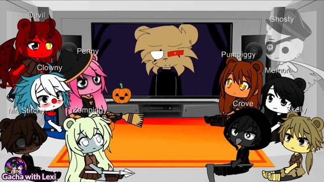 |Gacha Club| ? Happy Halloween | Mr. Stitchy, Pumpiggy & Crove Piggy characters react to Piggy Meme смотреть онлайн
