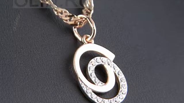 Золотая подвеска с фианитами смотреть онлайн