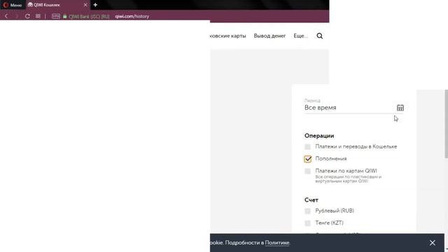 История QIWI кошелька моего ученика за февряль 2020 года смотреть онлайн