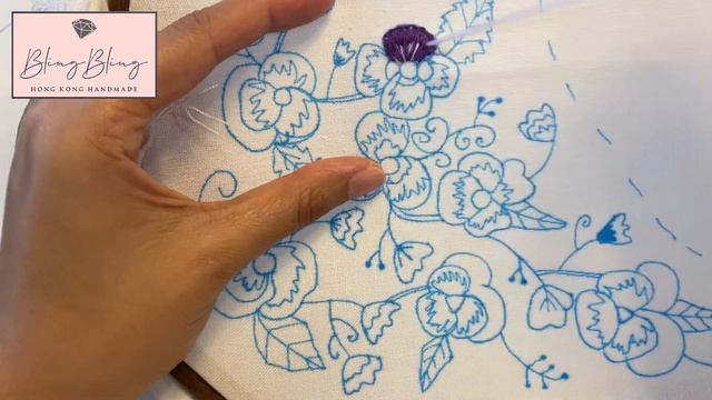 基礎刺繡教學 - 角堇花/ 三色堇刺繡 (刺繡入門 Embroidery Tutorial) смотреть онлайн