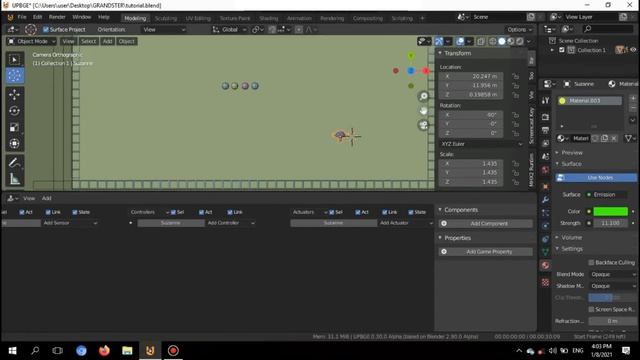 How to make a Snake Game in UPBGE 0.03 - Beginner tutorial(No Programming only Logic bricks) смотреть онлайн