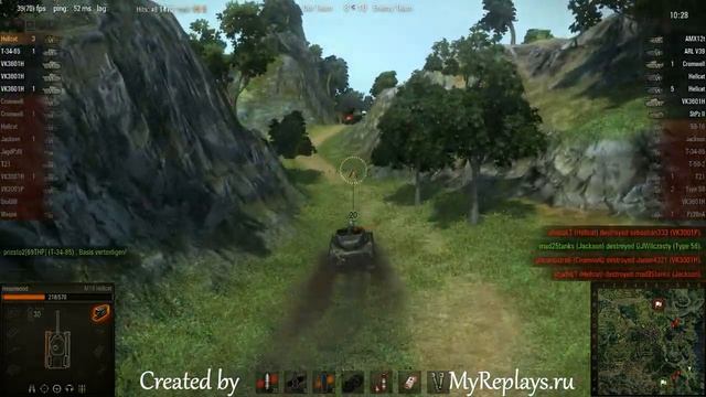 WOT: Dragon Ridge - M18 Hellcat - 10 frags - смотреть онлайн