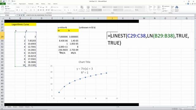 Advanced LINEST (log, exp, power, nonlinear function) смотреть онлайн