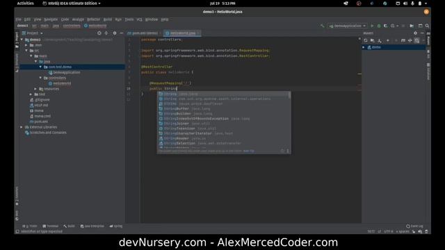 AM Coder - Learning Java Spring #2 - HelloWorld in Java Spring смотреть онлайн