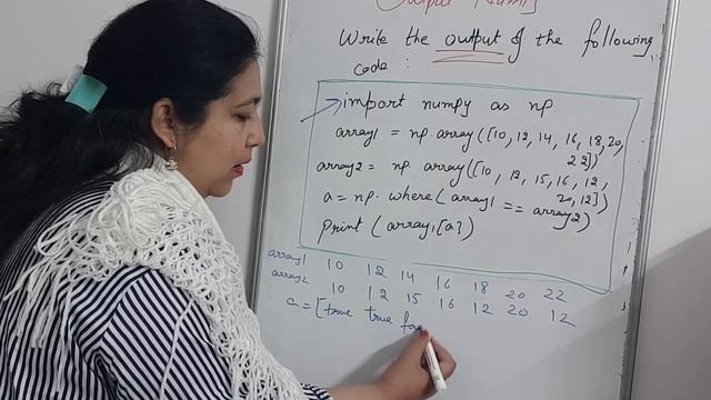 Python output question using where function of numpy library | Class 12 IP new syllabus Python смотреть онлайн